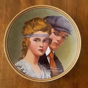 Norman Rockwell Rediscovered Women Collection Meeting On The Path Wall Plate